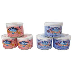 Lot of 6 Blue Diamond Almonds Limited Holiday Edition Sweet Snack Nut 6oz Can